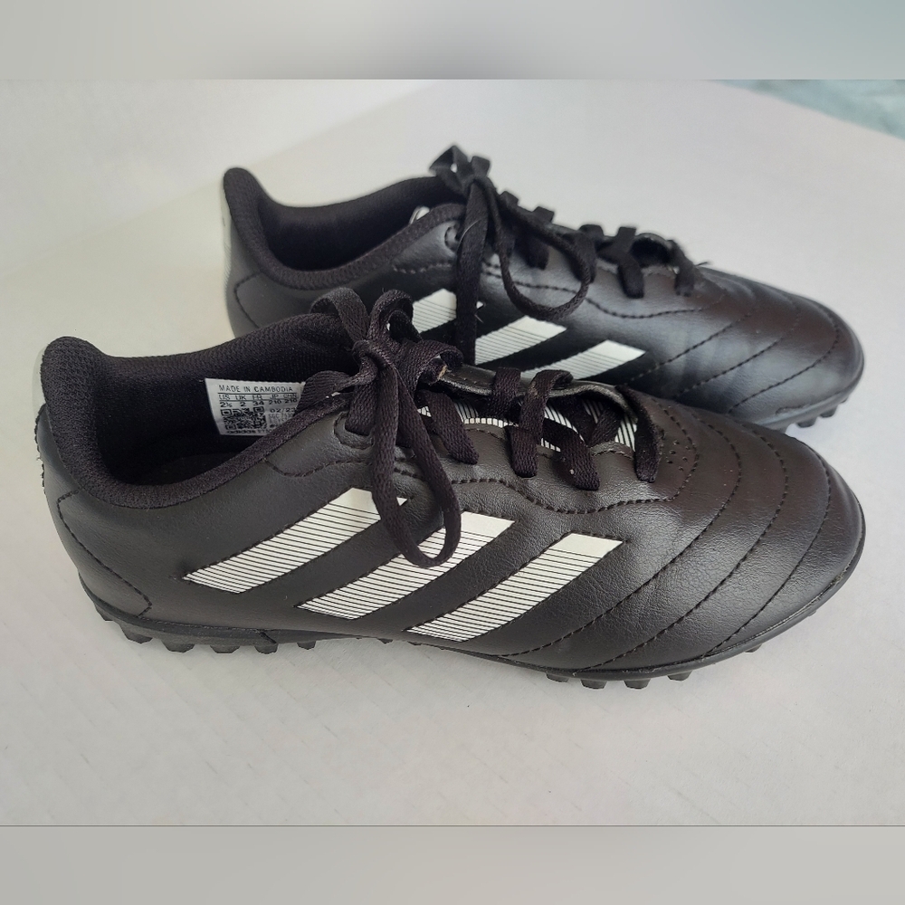 Adidas Soccer Cleats, Size 2.5 Youth, Black/ White Stripes, Unisex, VGUC! - Picture 8 of 8